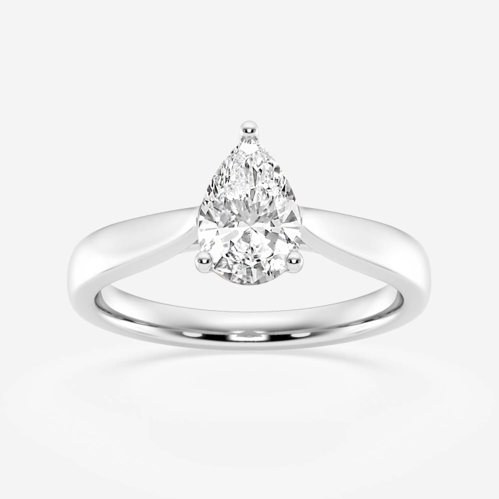 Additional Image 1 for  1 ctw Pear Lab Grown Diamond Trellis Solitaire Engagement Ring