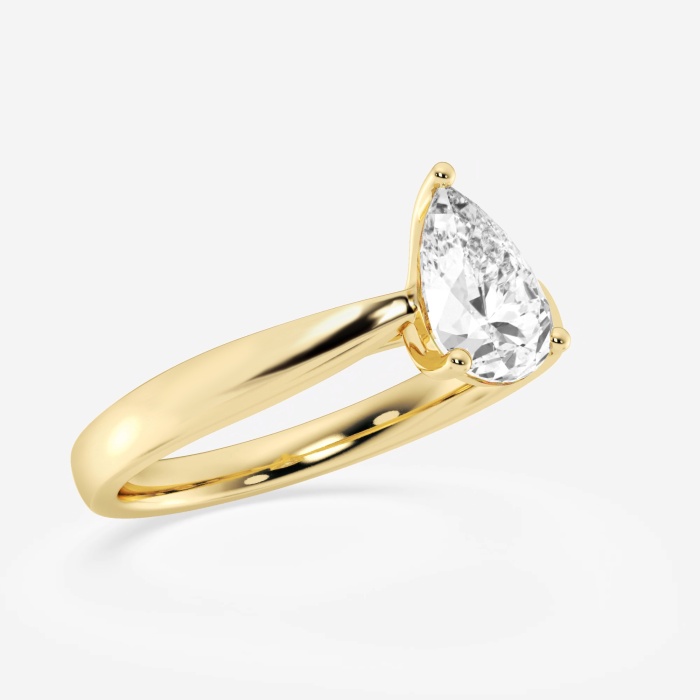 1 ctw Pear Lab Grown Diamond Trellis Solitaire Engagement Ring