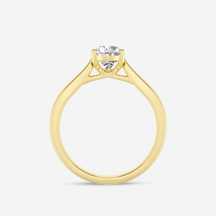 Additional Image 3 for  1 ctw Pear Lab Grown Diamond Trellis Solitaire Engagement Ring