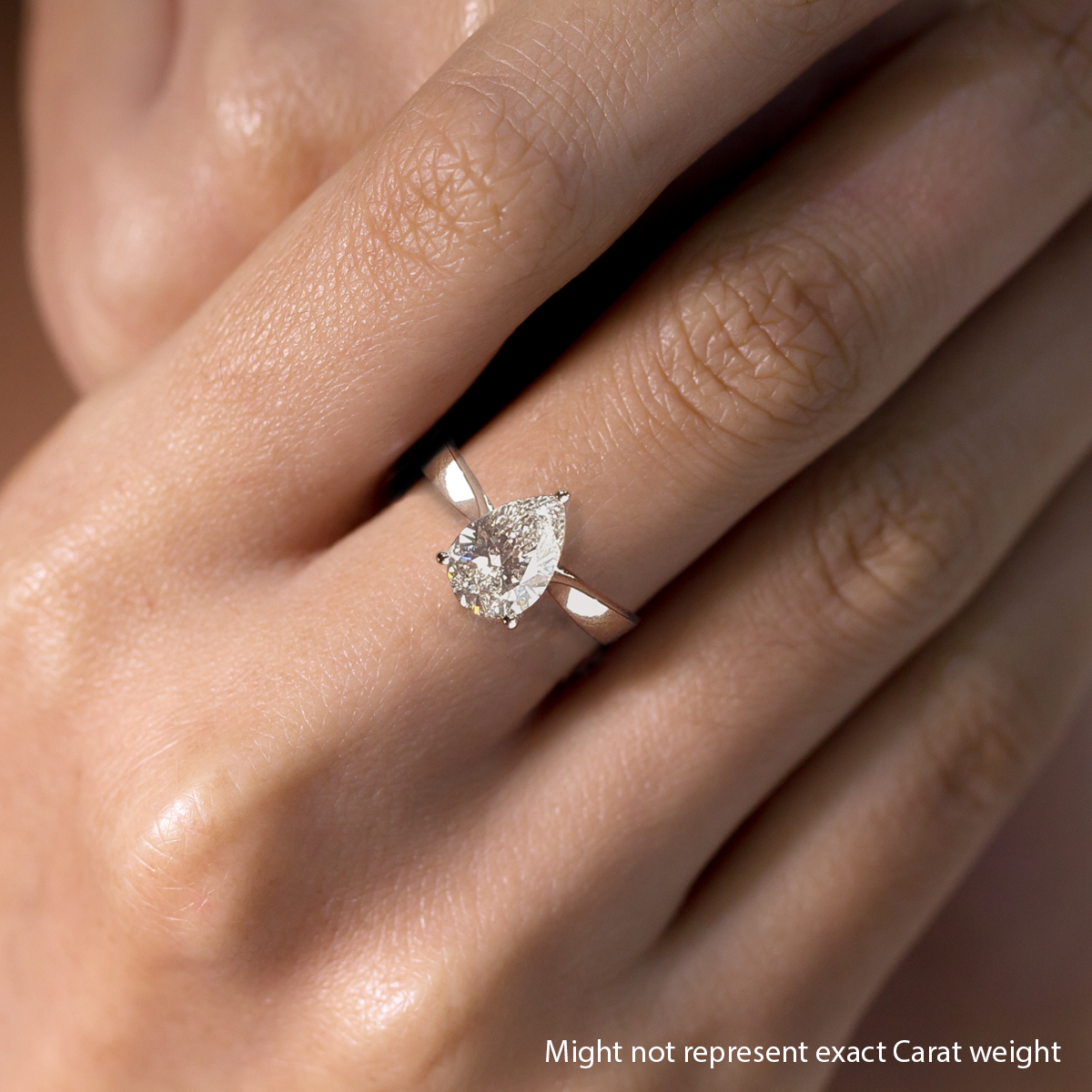 2 ctw Pear Lab Grown Diamond Trellis Solitaire Engagement Ring