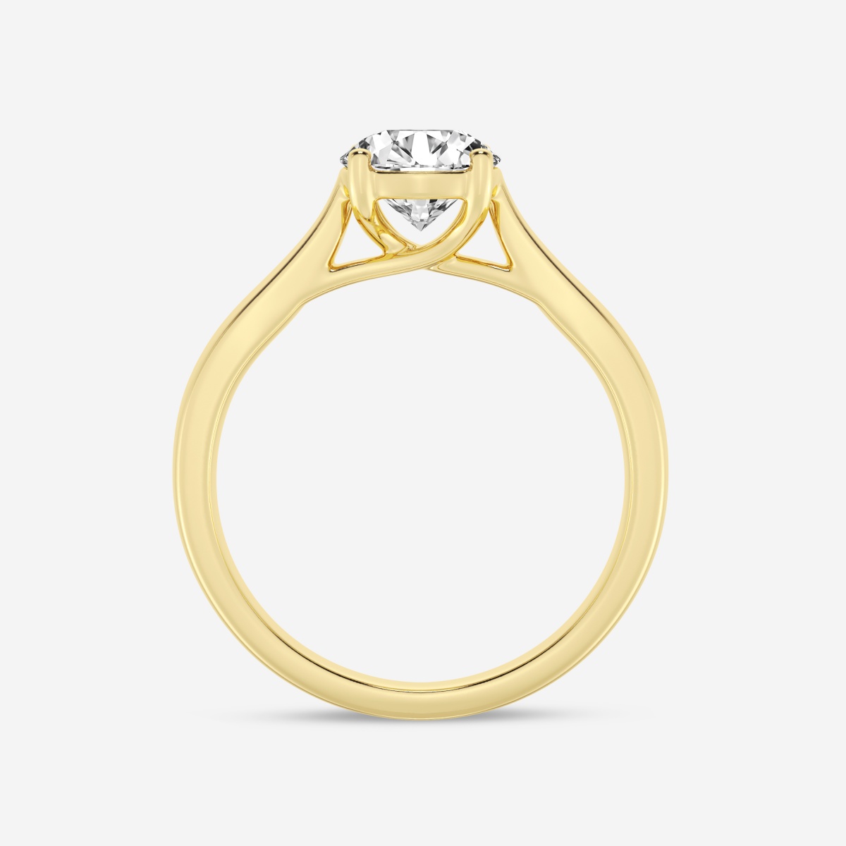 Additional Image 1 for  1 ctw Round Lab Grown Diamond Trellis Solitaire Engagement Ring