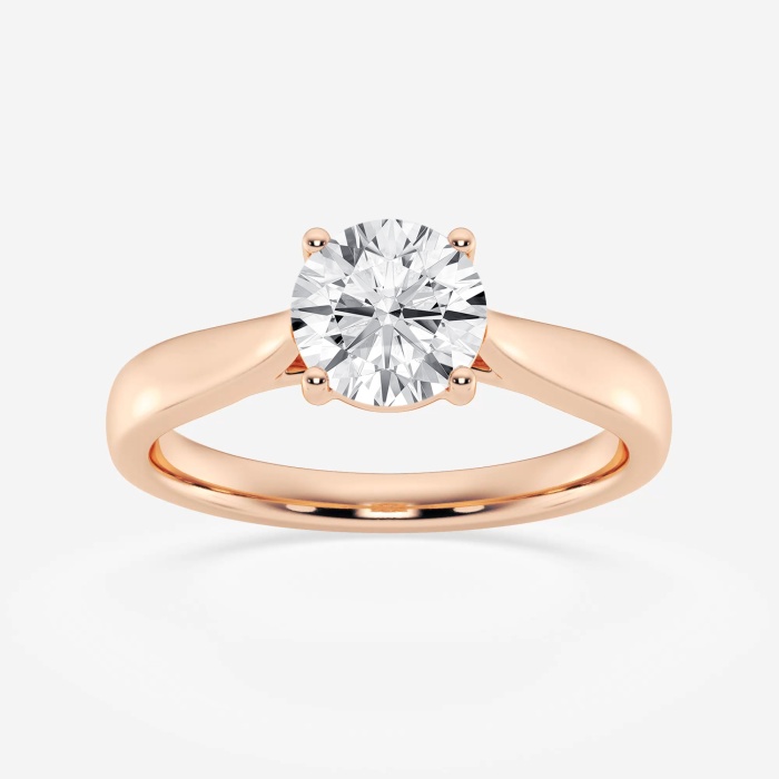 Additional Image 1 for  1 ctw Round Lab Grown Diamond Trellis Solitaire Engagement Ring