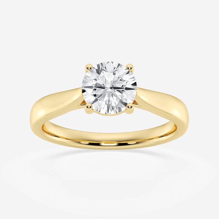 1 ctw Round Lab Grown Diamond Trellis Solitaire Engagement Ring