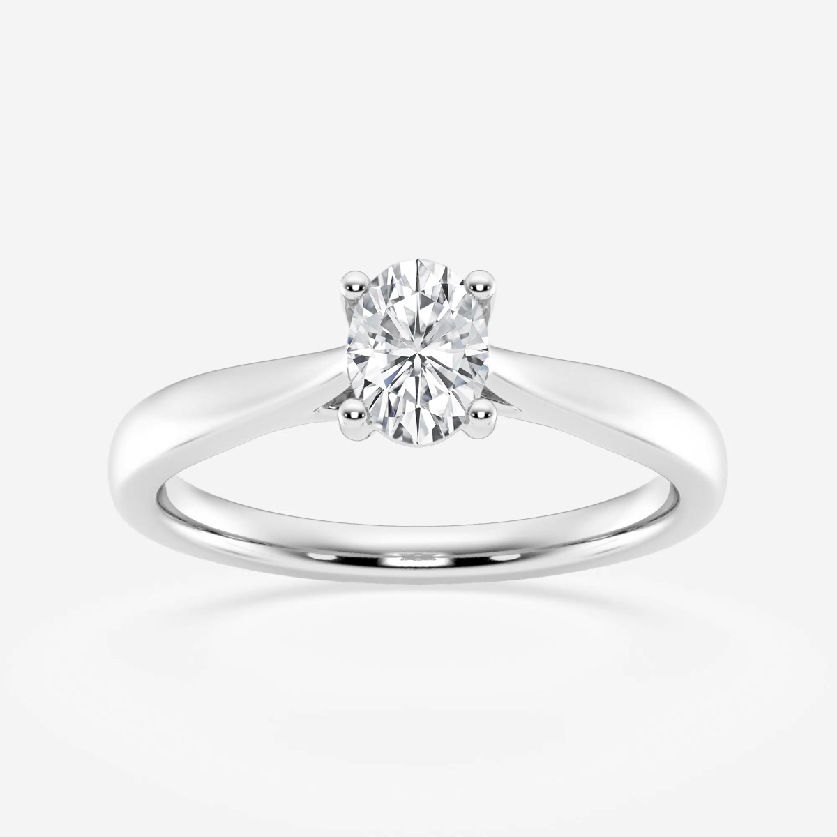 1/2 ctw Oval Lab Grown Diamond Trellis Solitaire Engagement Ring