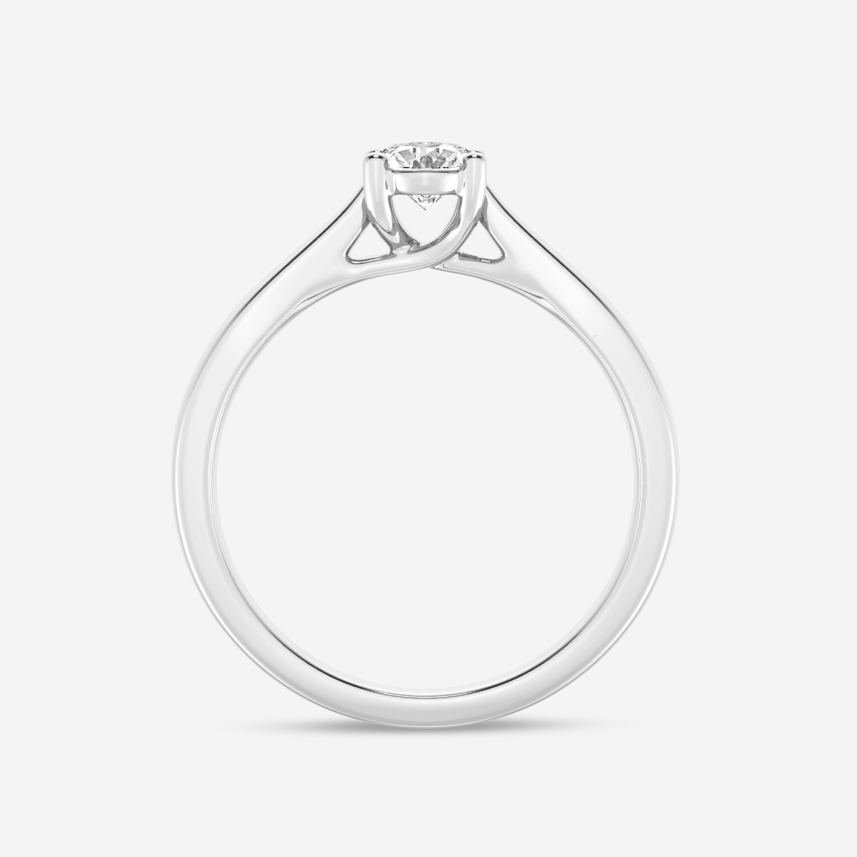 Additional Image 1 for  1/2 ctw Oval Lab Grown Diamond Trellis Solitaire Engagement Ring