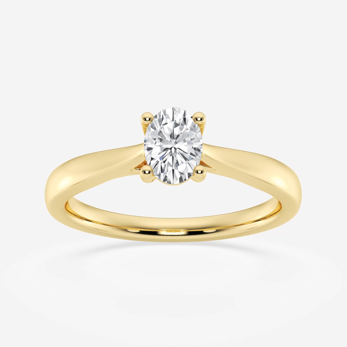 1/2 ctw Oval Lab Grown Diamond Trellis Solitaire Engagement Ring