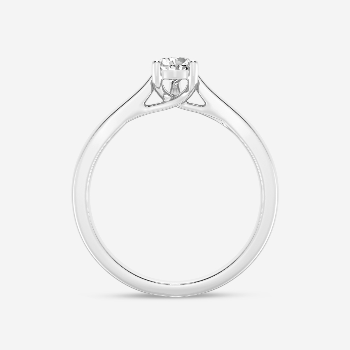 Additional Image 1 for  1/2 ctw Pear Lab Grown Diamond Trellis Solitaire Engagement Ring