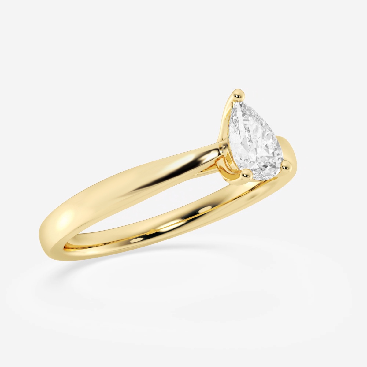 1/2 ctw Pear Lab Grown Diamond Trellis Solitaire Engagement Ring