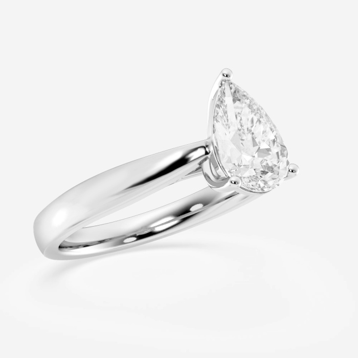 Additional Image 2 for  1 1/2 ctw Pear Lab Grown Diamond Trellis Solitaire Engagement Ring