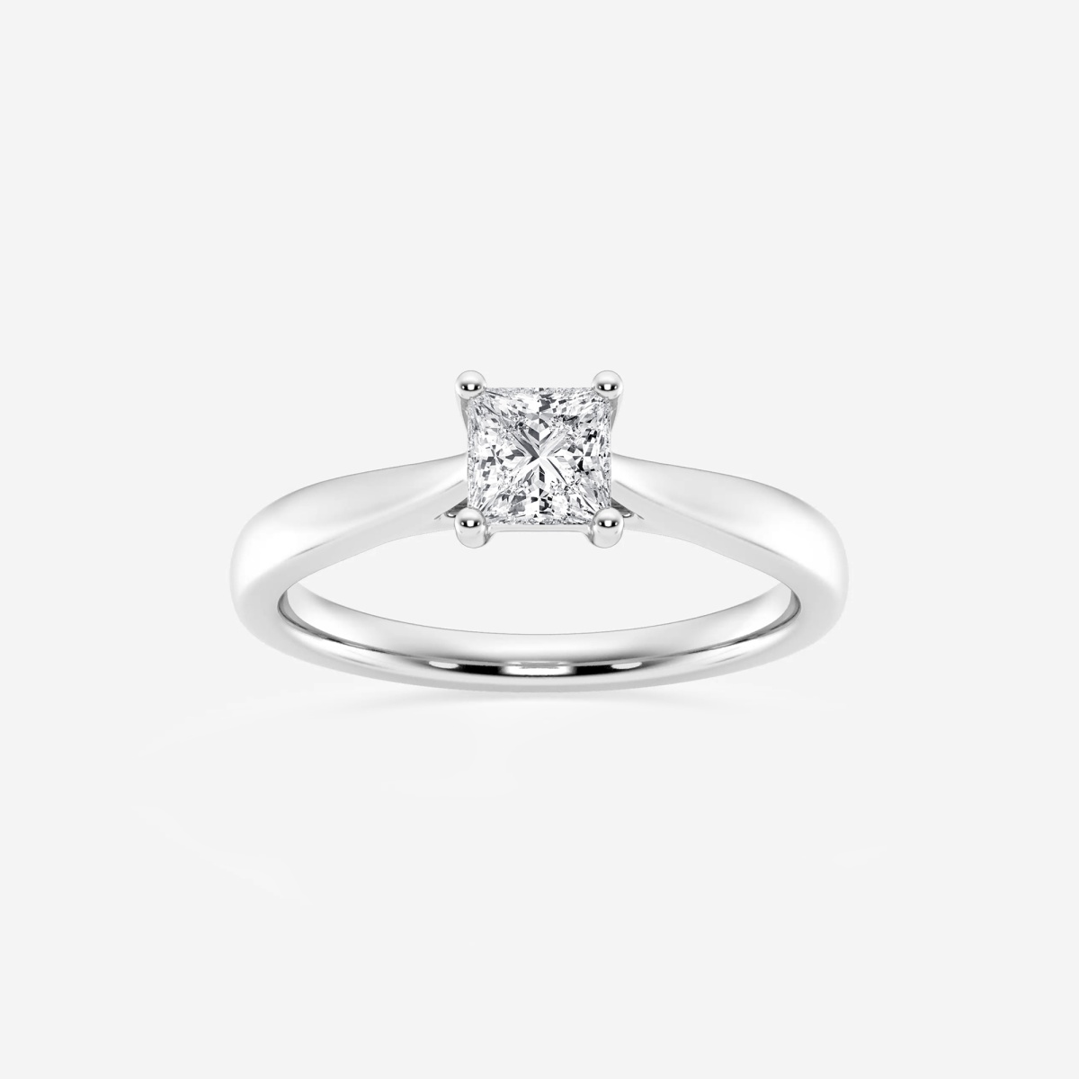 1/2 ctw Princess Lab Grown Diamond Trellis Solitaire Engagement Ring