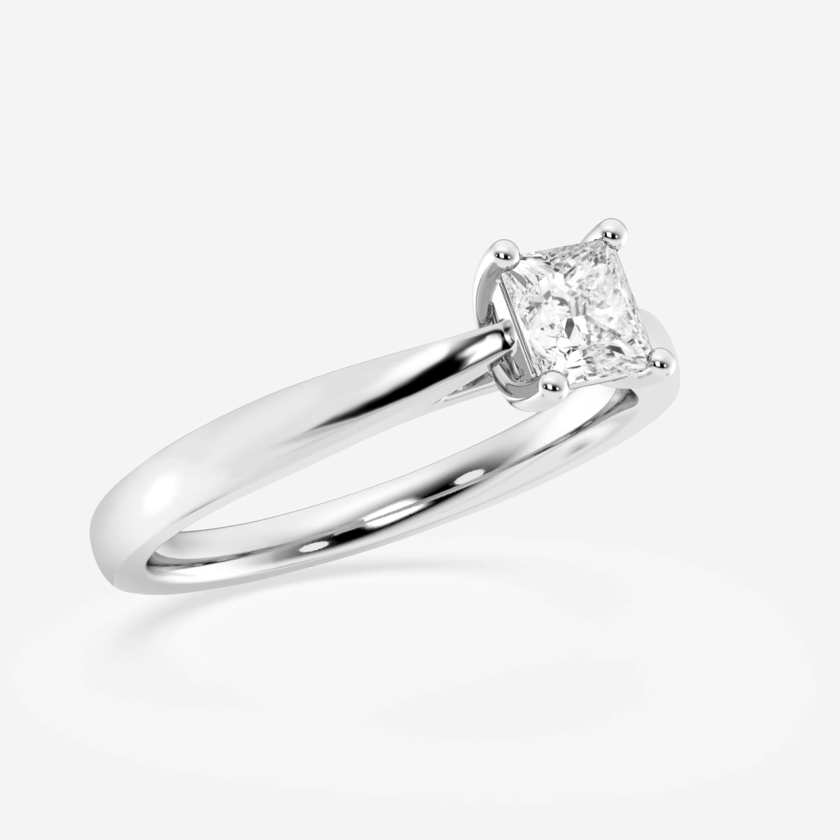 Additional Image 2 for  1/2 ctw Princess Lab Grown Diamond Trellis Solitaire Engagement Ring