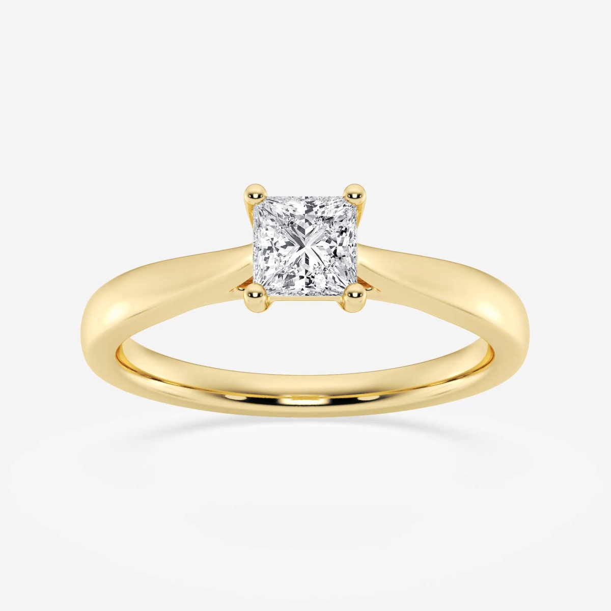 product video for 1/2 ctw Princess Lab Grown Diamond Trellis Solitaire Engagement Ring