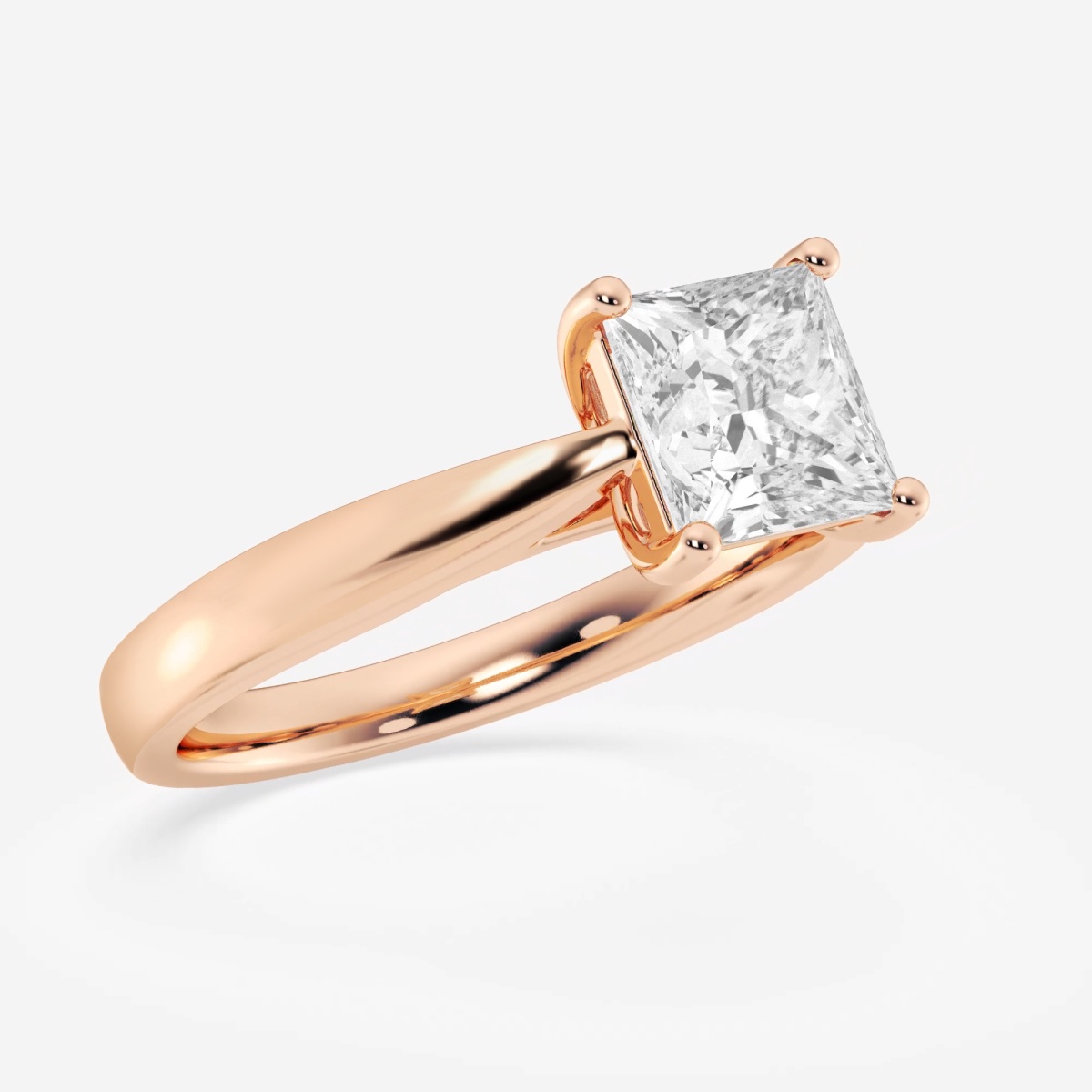 1 1/2 ctw Princess Lab Grown Diamond Trellis Solitaire Engagement Ring