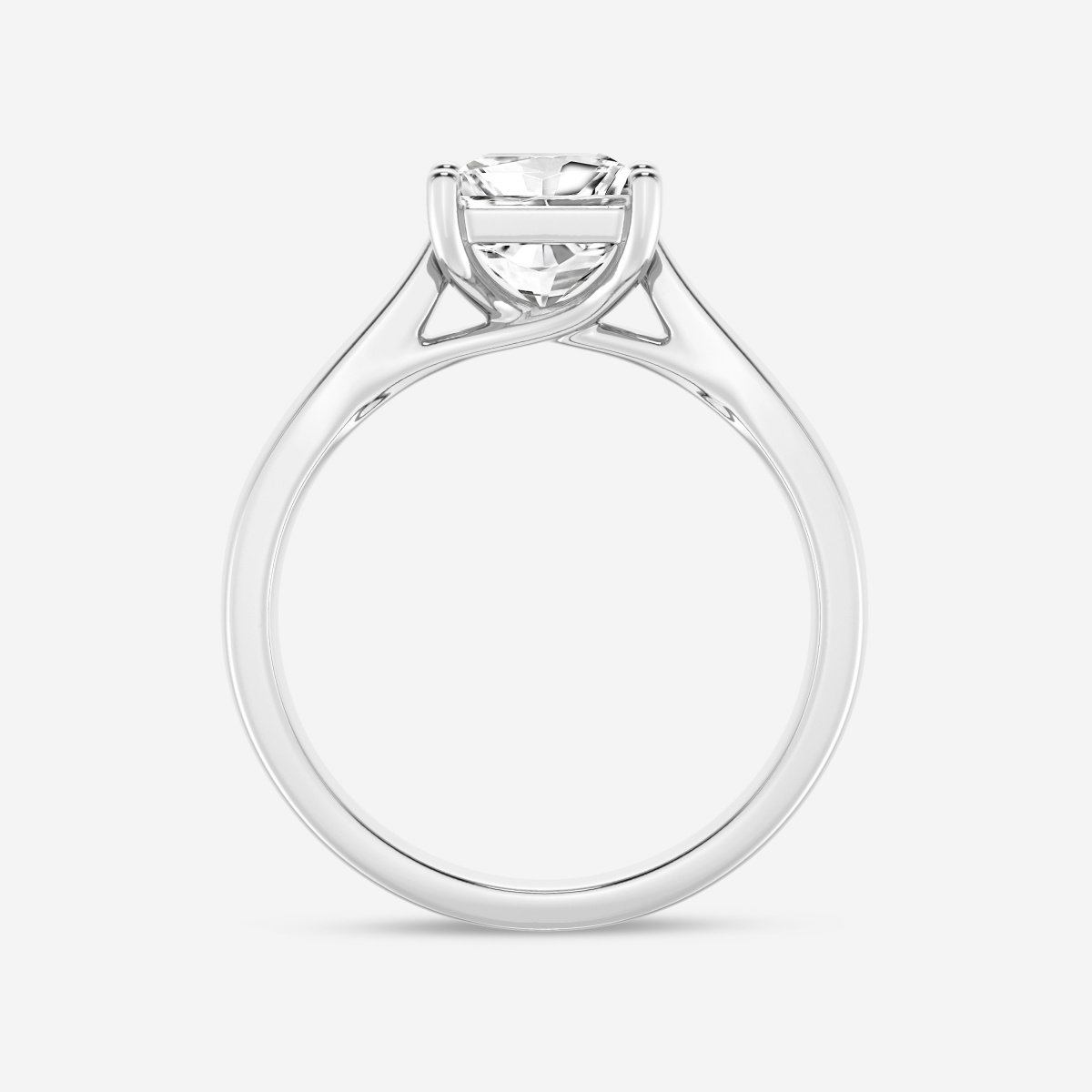 Additional Image 3 for  1 1/2 ctw Princess Lab Grown Diamond Trellis Solitaire Engagement Ring