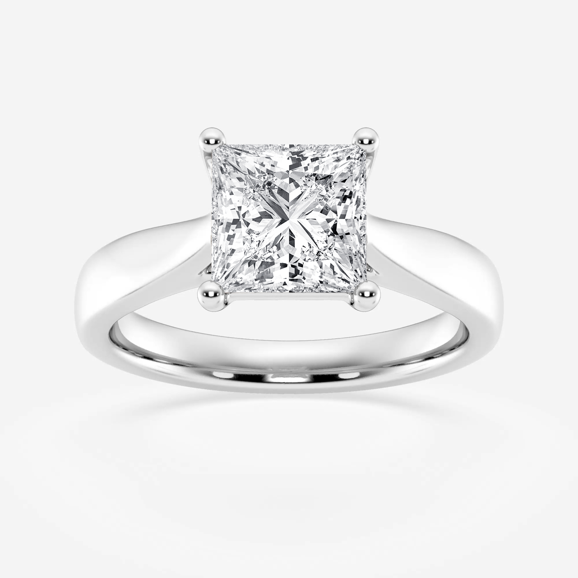 2 ctw Princess Lab Grown Diamond Trellis Solitaire Engagement Ring ...