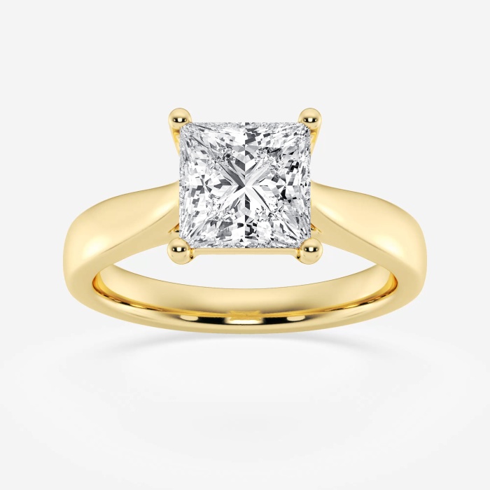 2 ctw Princess Lab Grown Diamond Trellis Solitaire Engagement Ring