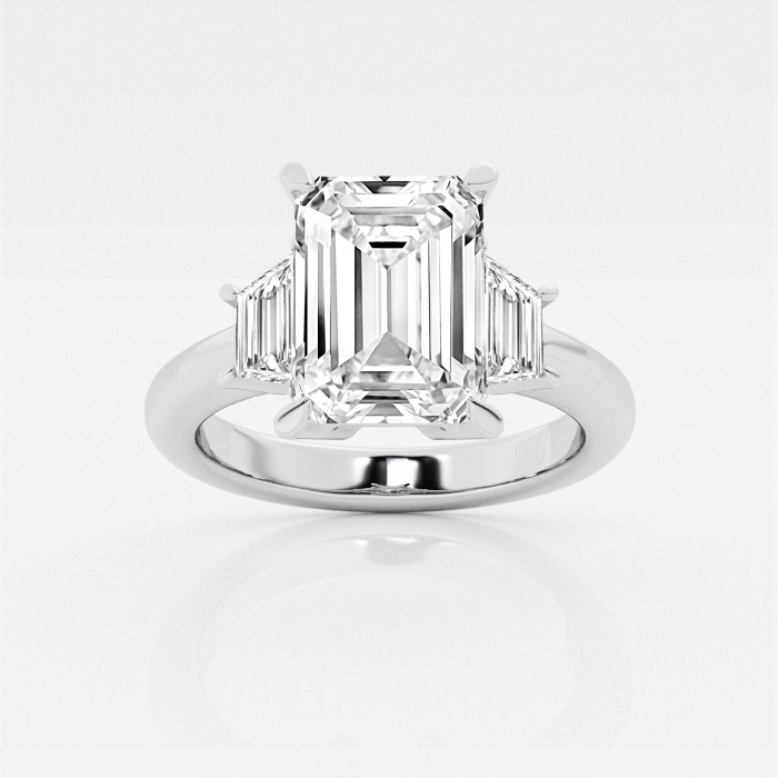 4 ctw Emerald Lab Grown Diamond Engagement Ring