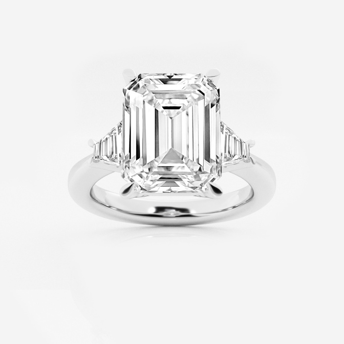 5 ctw Emerald Lab Grown Diamond Engagement Ring