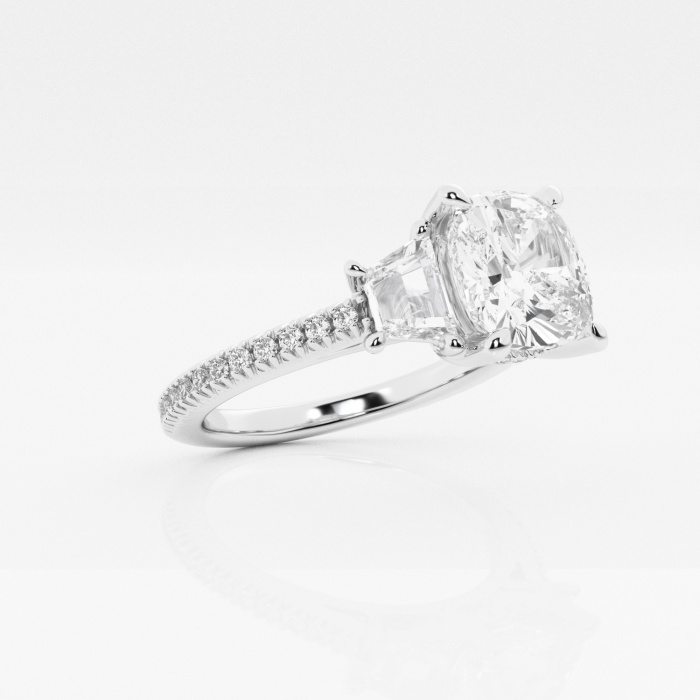 4 ctw Cushion Lab Grown Diamond Engagement Ring - Grownbrilliance