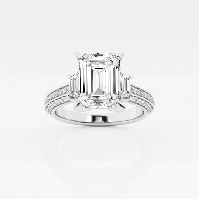 Badgley Mischka Colorless 2 7/8 ctw Emerald Lab Grown Diamond Engagement Ring