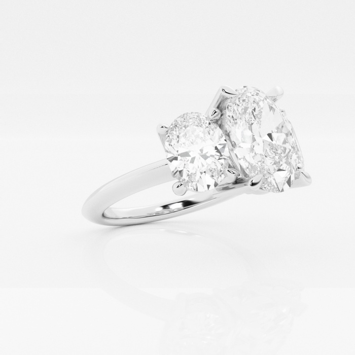 5 ctw Oval Lab Grown Diamond Three Stone Ring