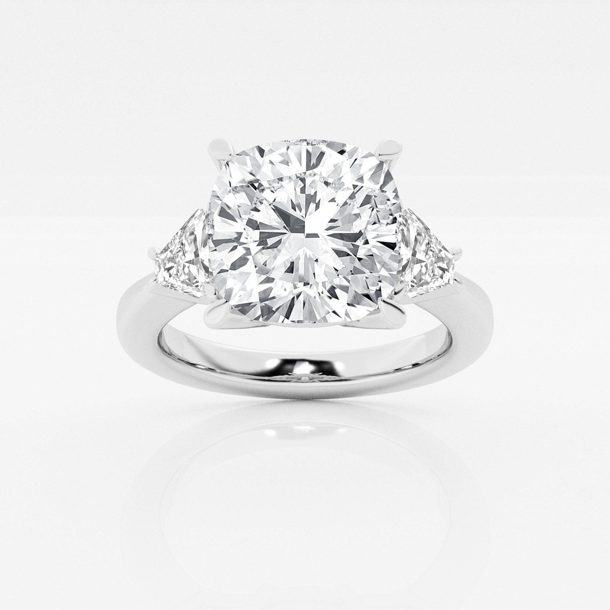 5 3/8 ctw Cushion Lab Grown Diamond Engagement Ring - Grownbrilliance