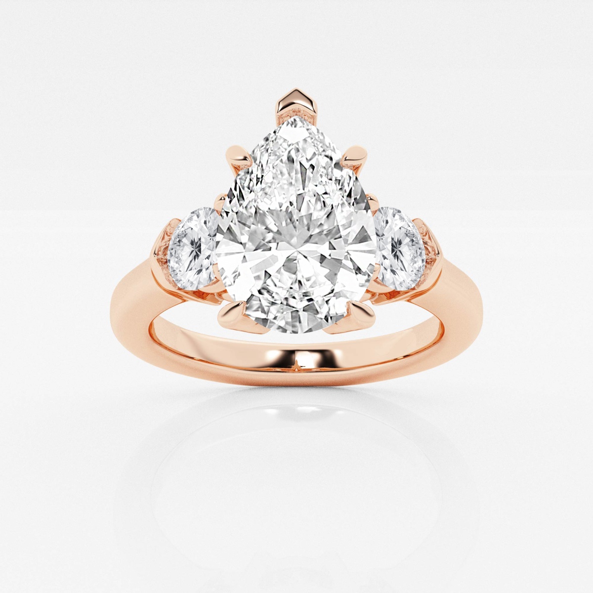 Glacé Diamond Engagement Ring (3/4 Ct. tw.) - 14K Rose Gold Oval Cut Lab Diamond