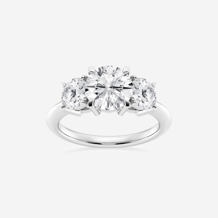 3 1/5 ctw Round Lab Grown Diamond Three-Stone Ring