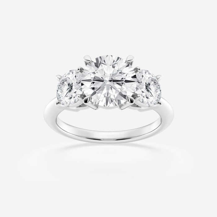 3 Stone Diamond Ring, 2.07 cts Round Cut Lab Diamond Three-Stones Prong Set, Engagement Ring For Her, 3 Stone Lab-Diamond Ring, Bridal Ring outlets