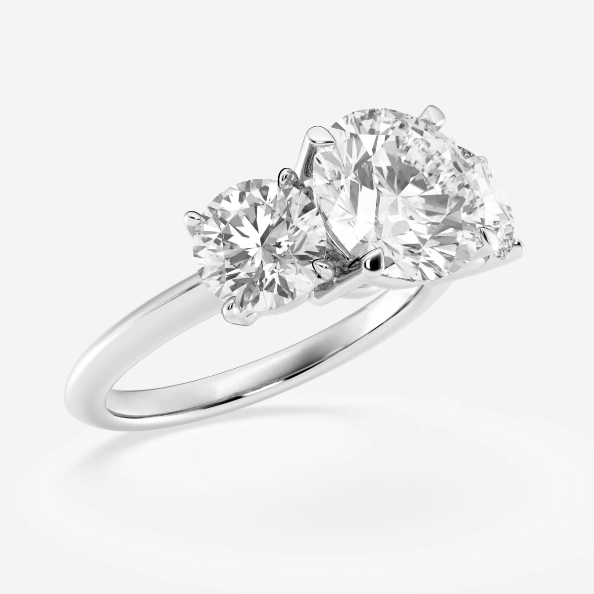 Additional Image 1 for  6 ctw Round Lab Grown Diamond Three-Stone Ring