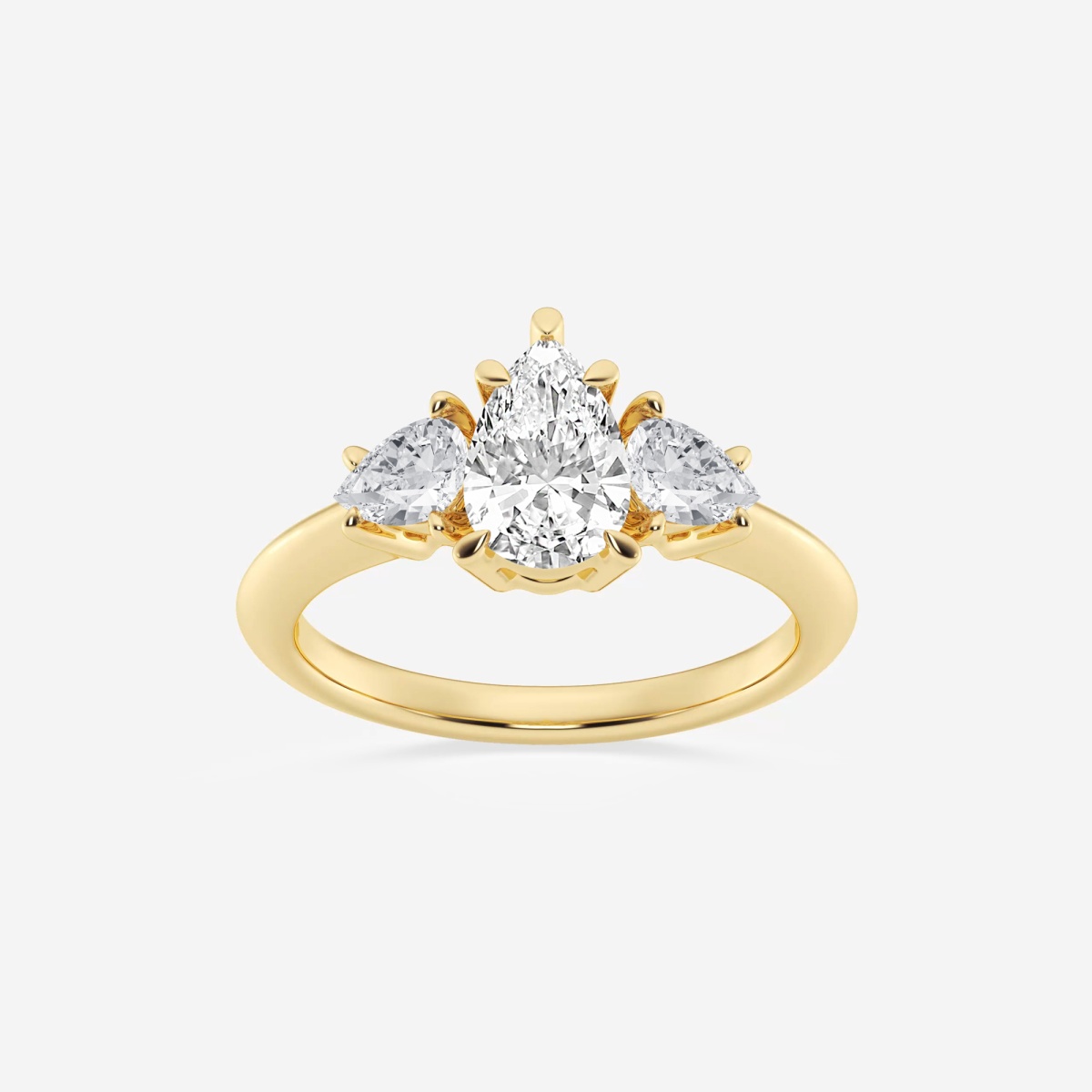 2 ctw Pear Lab Grown Diamond Three-Stone Ring