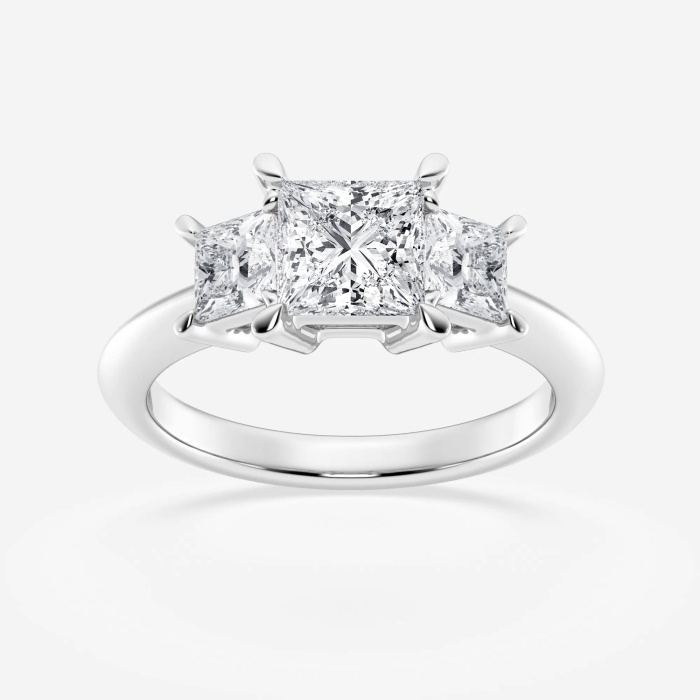 2 ctw Princess Lab Grown Diamond Three-Stone Ring