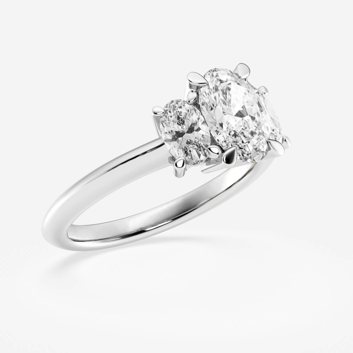 Additional Image 1 for  2 ctw Oval Lab Grown Diamond Three-Stone Ring