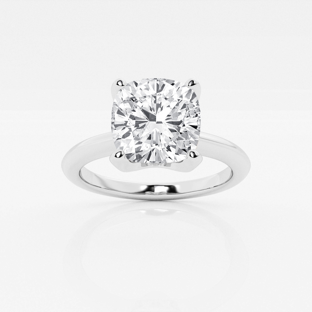 2.34 CTW CUSHION CUT LAB GROWN DIAMOND ENGAGEMENT RING D SI2