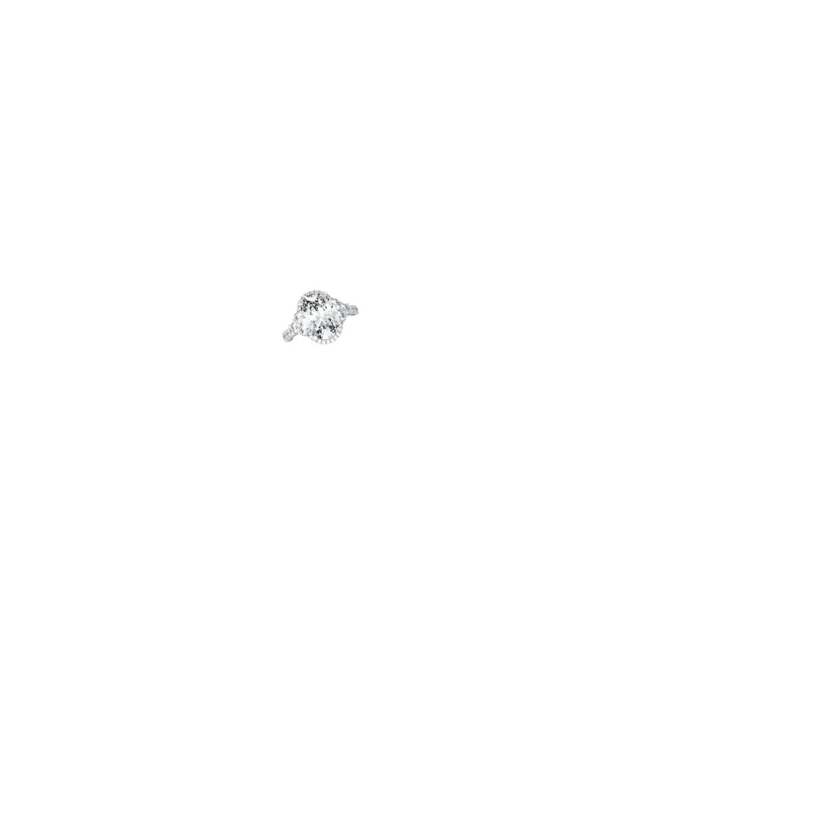 Badgley Mischka Near-Colorless 4 ctw Oval Lab Grown Diamond Halo Engagement Ring