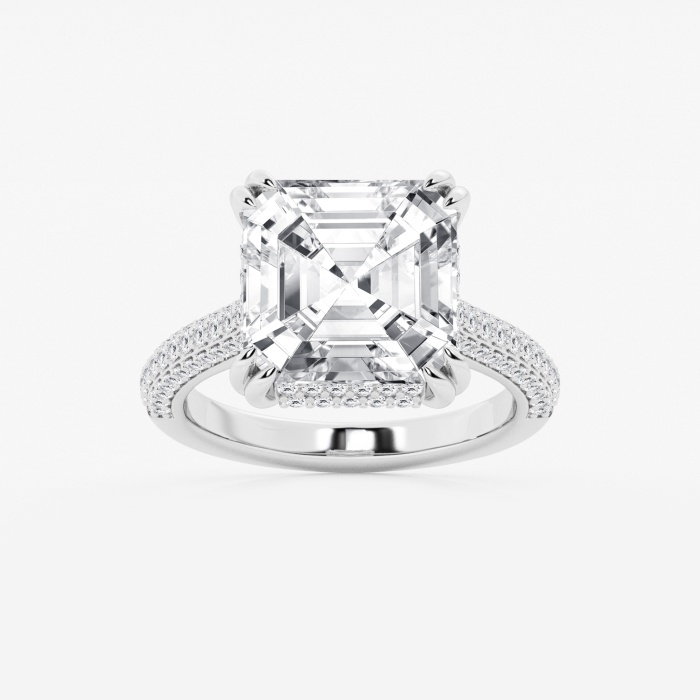 Badgley Mischka Double Prong Asscher Halo Engagement Ring