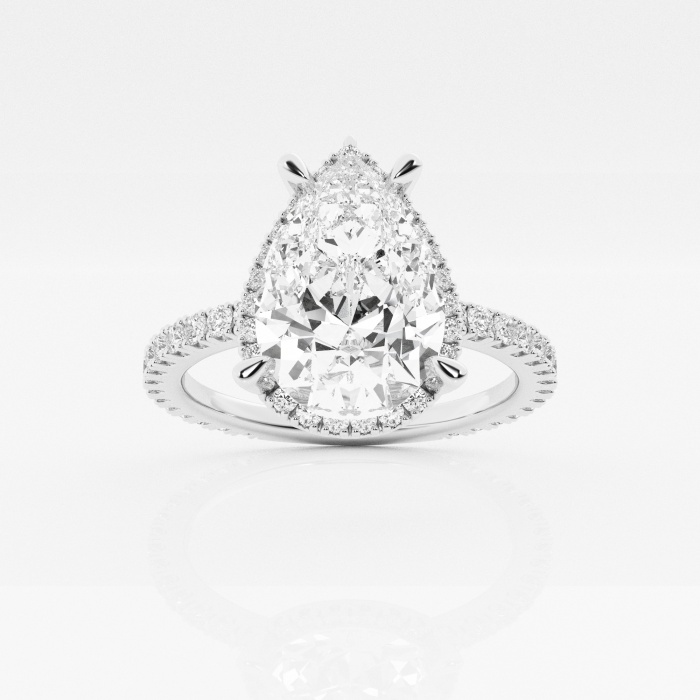 Badgley Mischka 3 3/4 ctw Pear Lab Grown Diamond Halo Engagement Ring