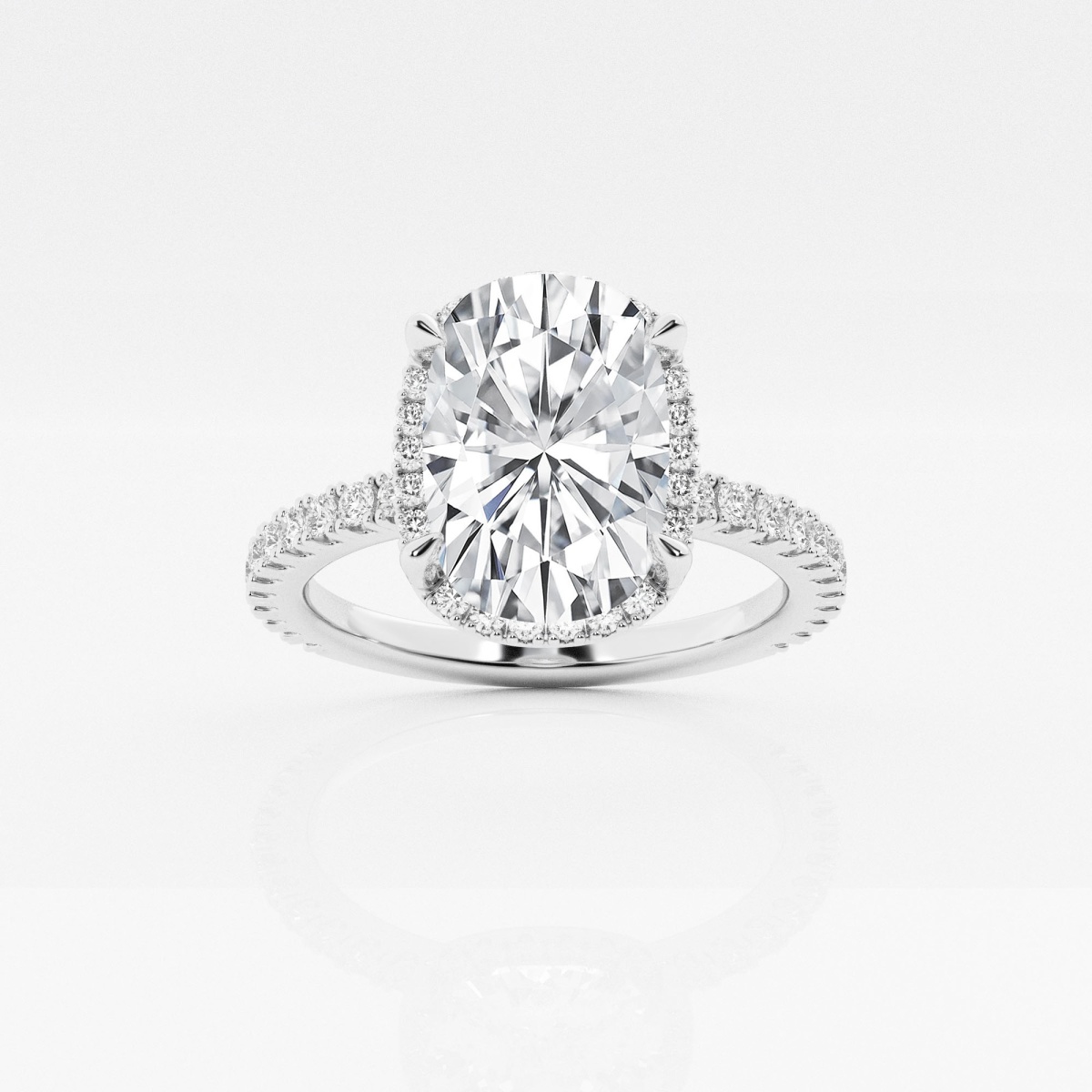 Badgley Mischka 3 3/4 ctw Cushion Lab Grown Diamond Halo Engagement Ring