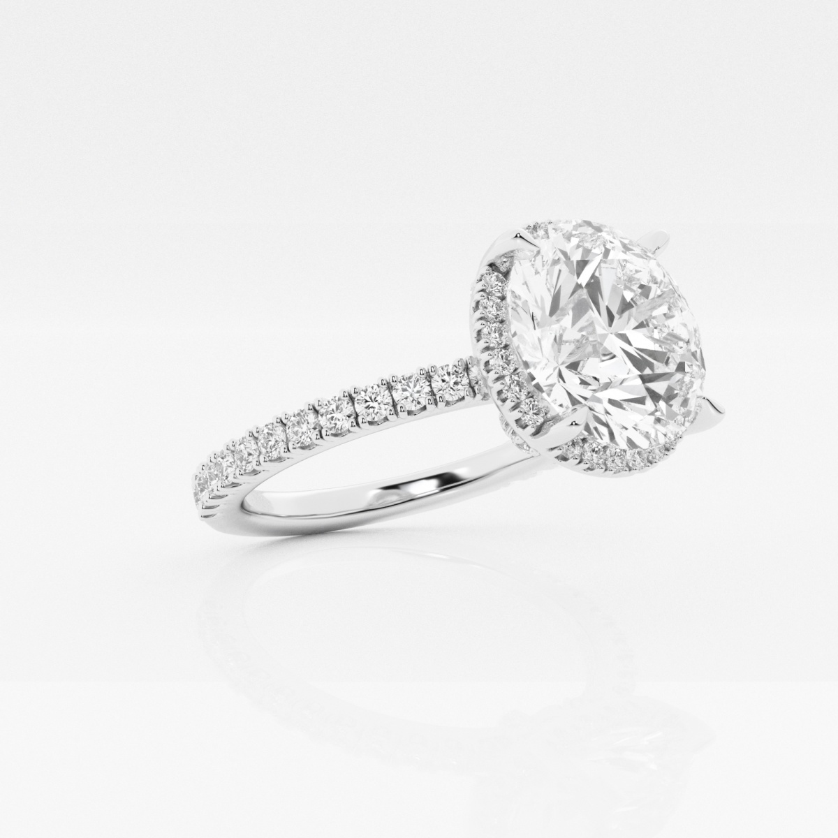 Additional Image 1 for  Badgley Mischka Near-Colorless 4 ctw Round Lab Grown Diamond Hidden Halo Engagement Ring