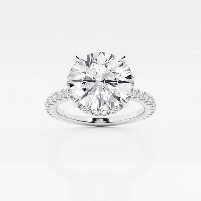 Badgley Mischka 4 ctw Round Lab Grown Diamond Hidden Halo Engagement Ring