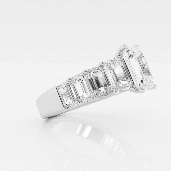 Badgley Mischka nesten fargeløs 6 7/8 ctw Emerald Lab Grown Diamond Engagement Ring