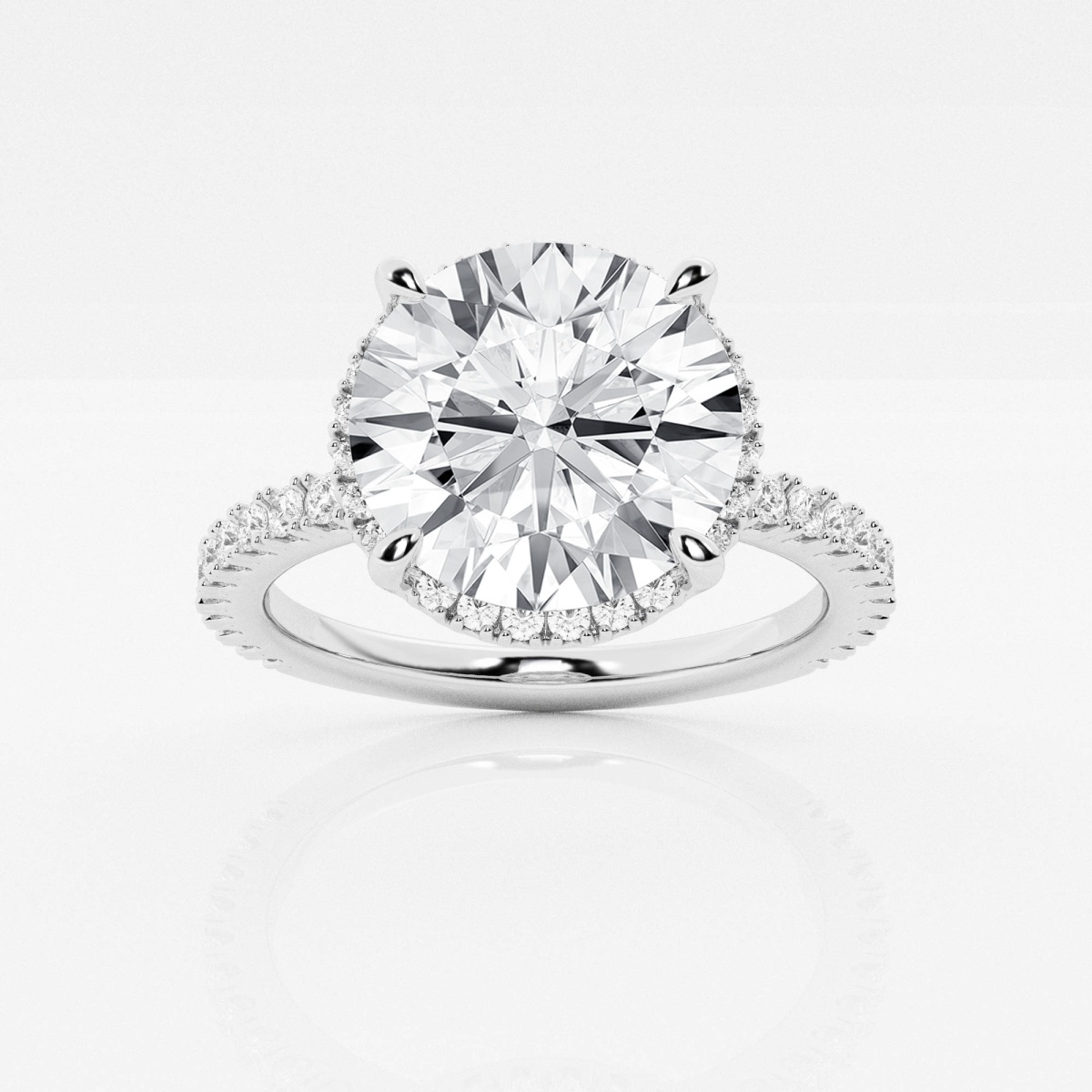 Badgley Mischka Near-Colorless 3 1/2 ctw Round Lab Grown Diamond Engagement  Ring - Grownbrilliance