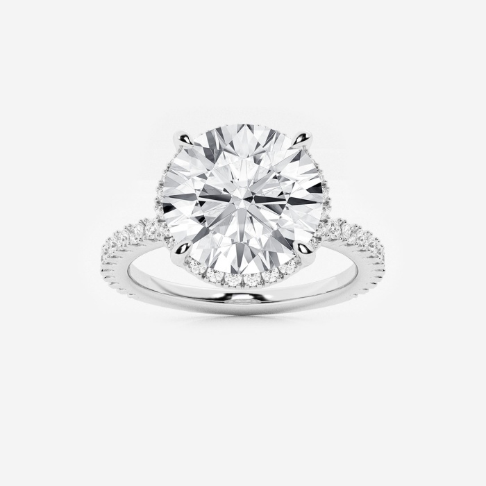 3 1/2 ctw Round Lab Grown Diamond Engagement Ring