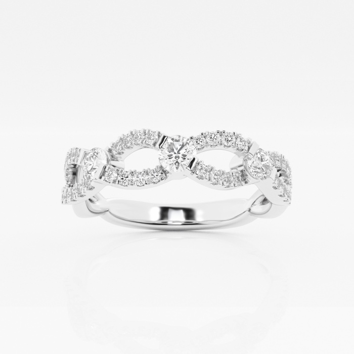 1/2 ctw Round Lab Grown Diamond Stackable Infinity Ring