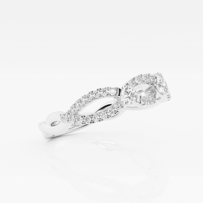 1/2 ctw Round Lab Grown Diamond Stackable Ring