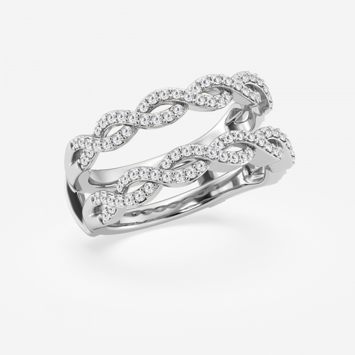 Additional Image 1 for  1/2 ctw Round Lab Grown Diamond Braided Ring Enhancer