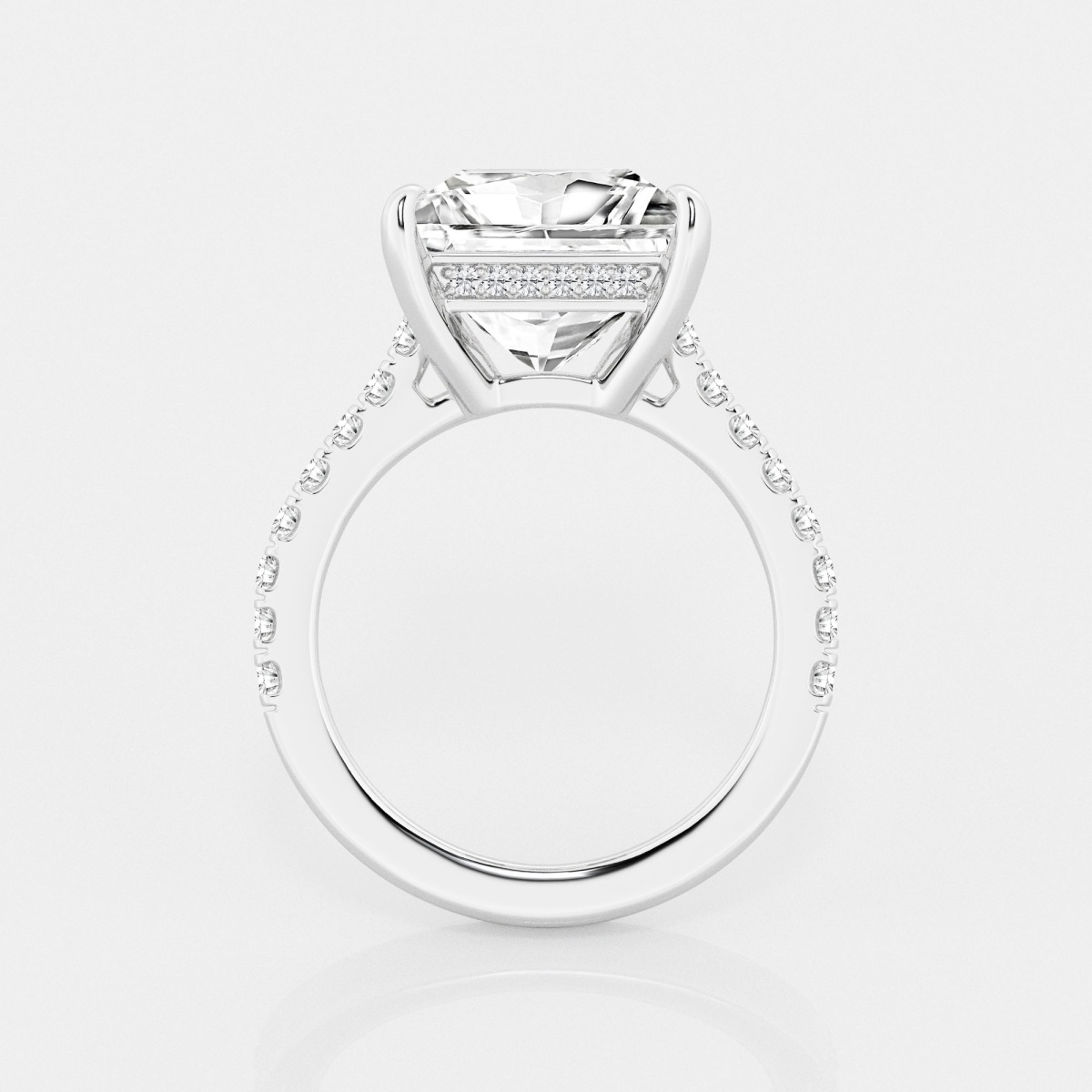 Additional Image 1 for  Badgley Mischka Colorless 4 1/3 ctw Princess Lab Grown Diamond Hidden Halo Engagement Ring
