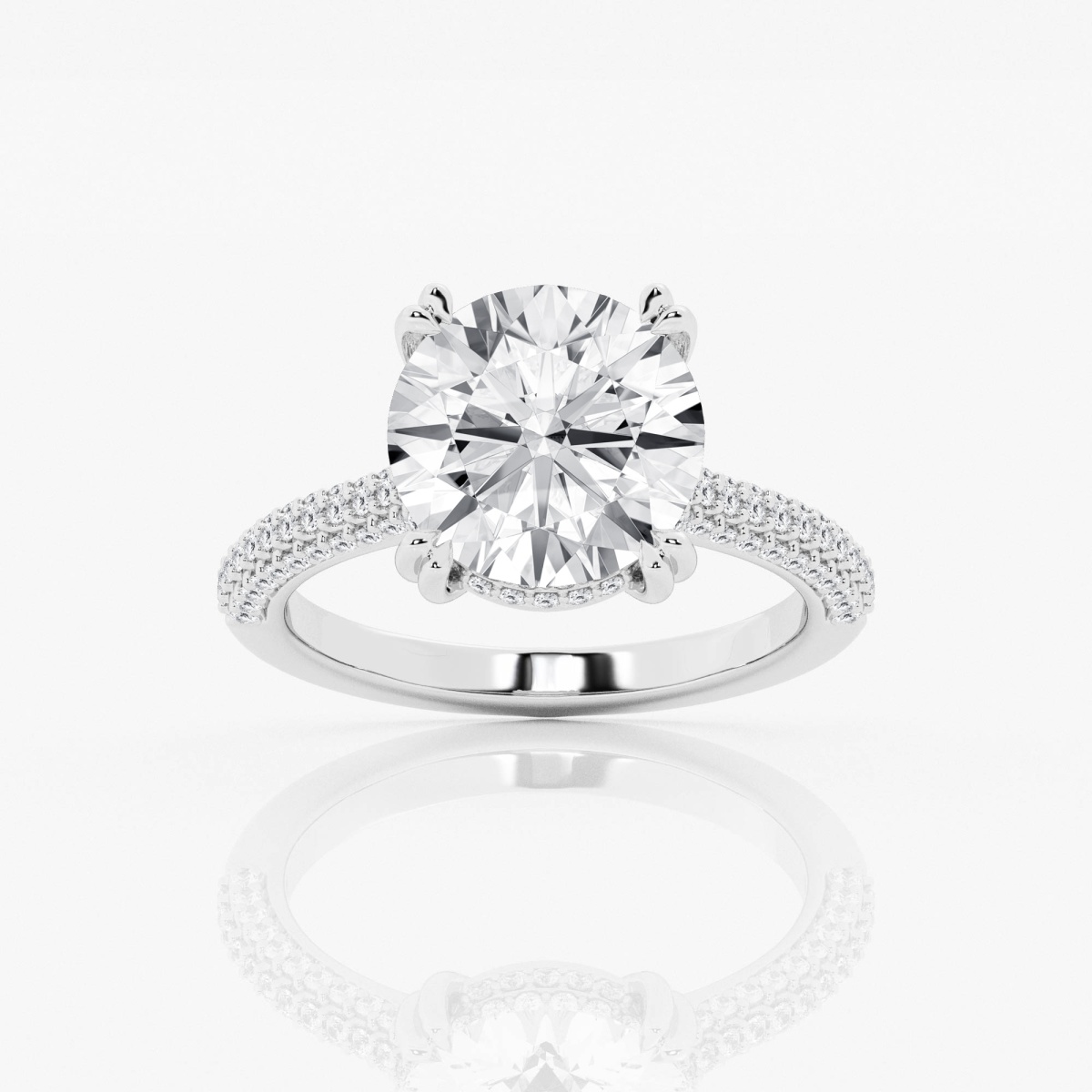 Grown Brilliance Badgley Mischka Double Prong Halo Engagement Ring 