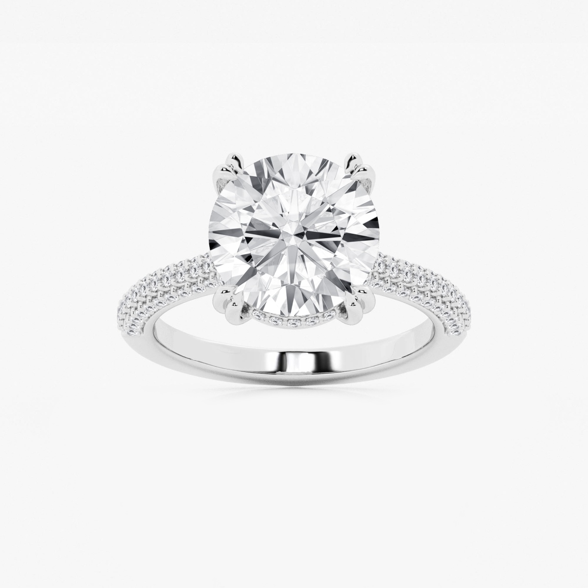 Grown Brilliance Badgley Mischka Double Prong Halo Engagement Ring 