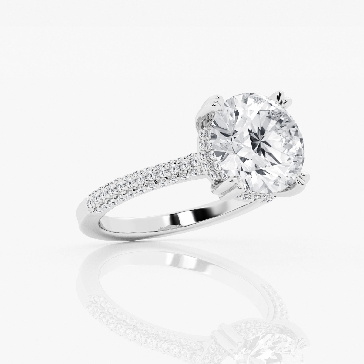 Badgley Mischka Double Prong Halo Engagement Ring